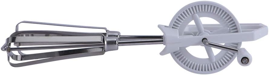 Stainless Steel Rotary Manual Hand Whisk, Egg Beater Mixer Blender Kitchen Cooking Tool
