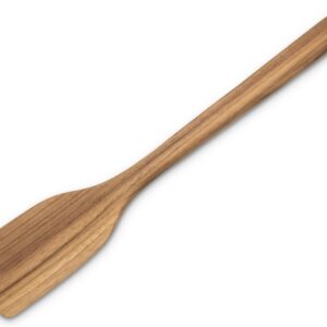 18" Teak Long Wooden Spatula, Heavy Duty Stir Paddle for Cooking in Big Pot, Canning, Handcrafted from High Moist Resistance Teak, Wooden Spoon Flat for Brewing, Grill, Mixing, Stirring, Decor