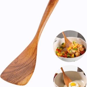 Wooden Spatula for Cooking, Baking & Frying, Heat-Resistant Non-Stick Kitchen Utensil with Ergonomic Handle, Multi-Purpose Scraper for Eggs, Pancakes, Fish – Handmade Gift for Mom, Wife, Grandma