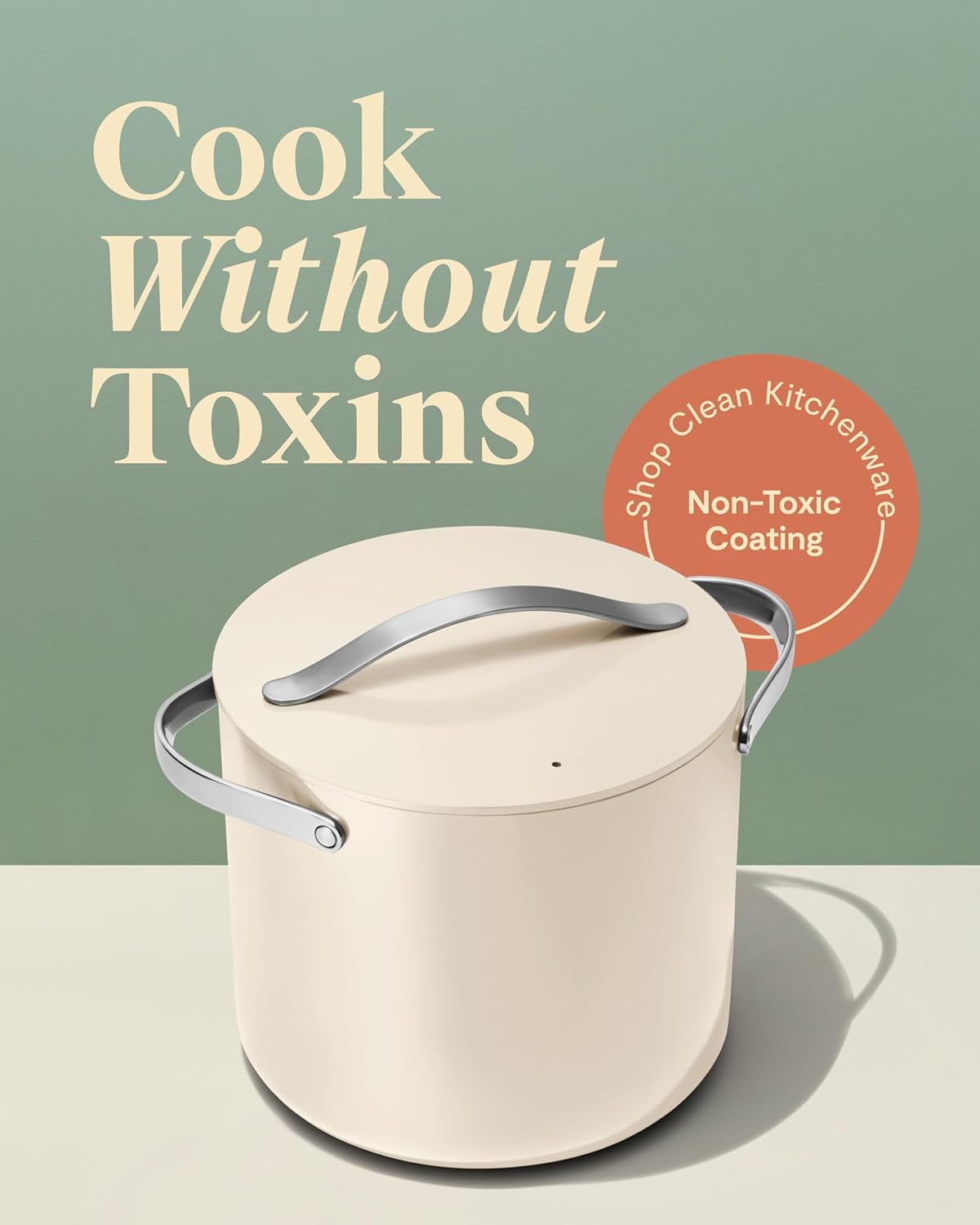 Caraway Stock Pot - 12 Qt Ceramic Coated Pot With Lid - Fee From Large Pot for Bigger Batches - Image 2